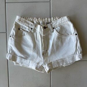 LF - Furst of a Kind - Vintage White Denim Shorts with elastic band